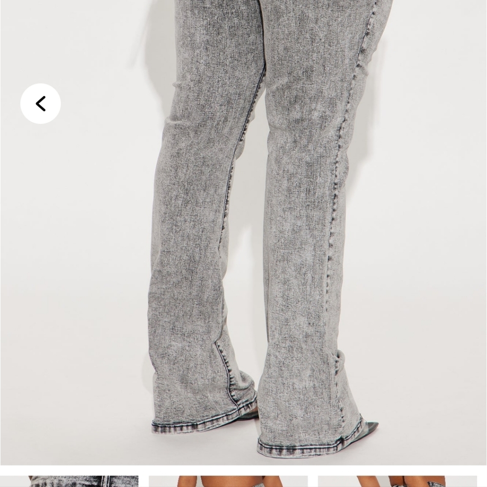 Fashion Nova Black Acid Wash Bootcut Jeans - Picture 5 of 8